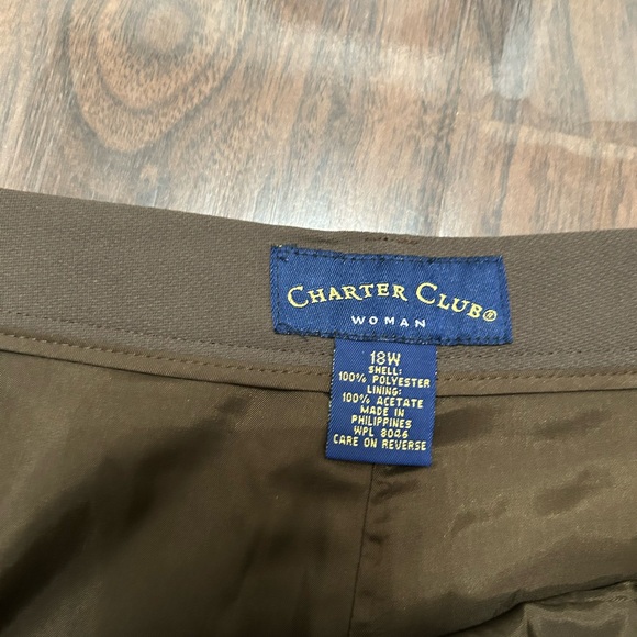 Charter Club Woman Pant Suit Olive Green - Picture 5 of 9